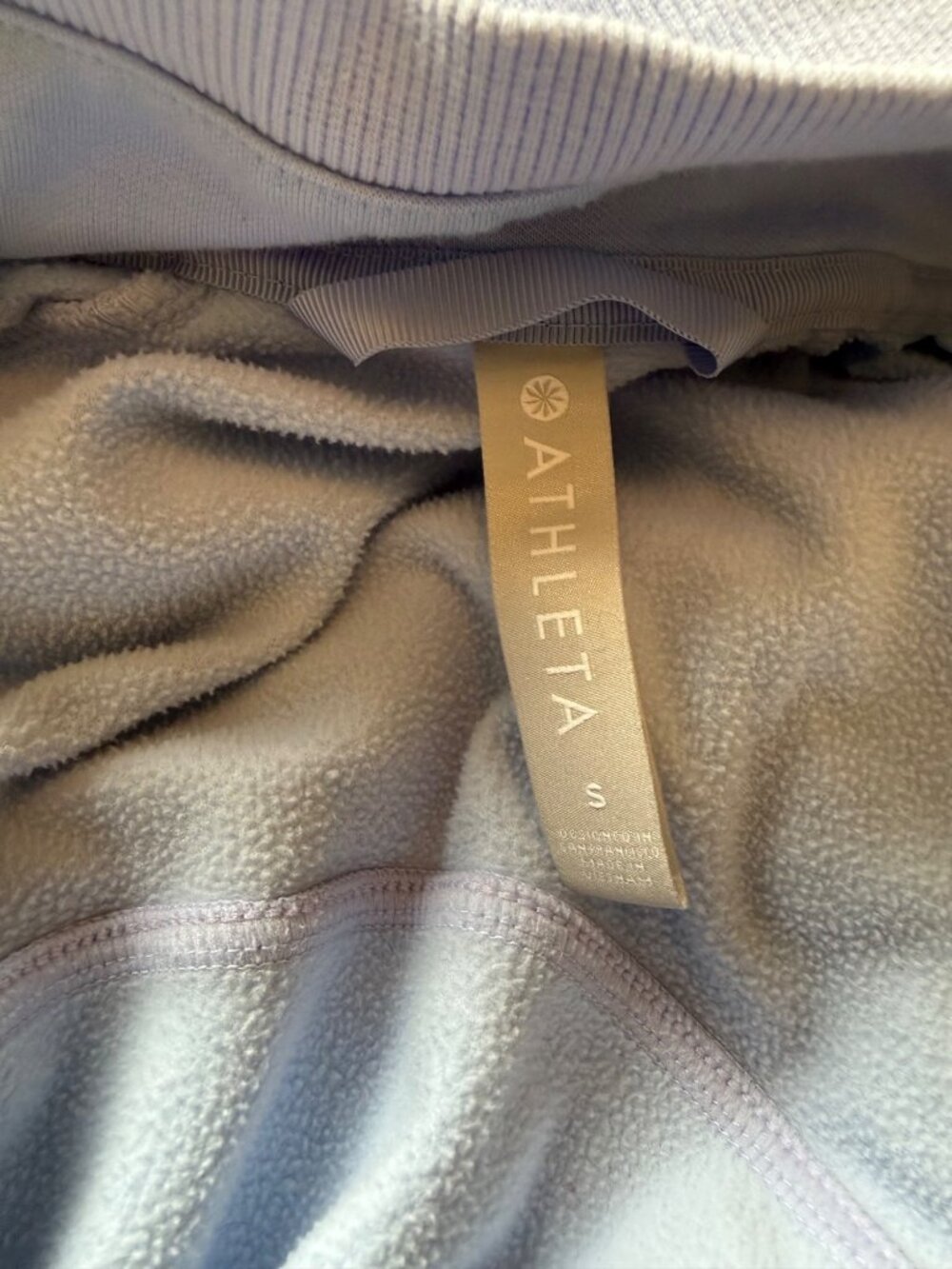 Athleta Light Blue Long Sleeve Zip Up Activewear Sweatshirt Hoodie Size Small - Picture 6 of 7